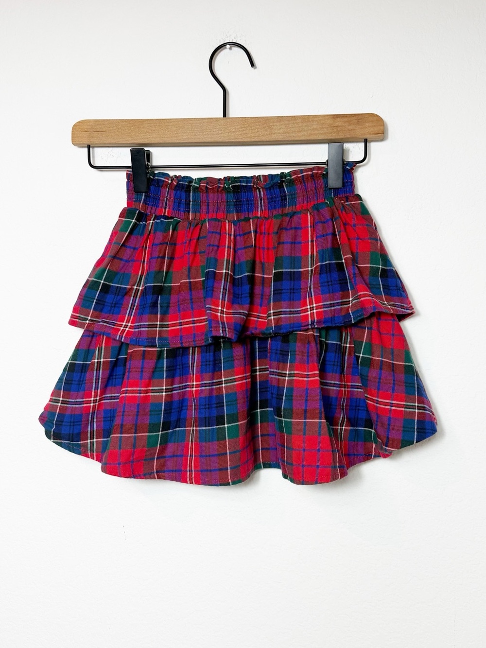 Janie and Jack Tartan Tiered Skirt Girls Size 7 Plaid Pre-Owned
